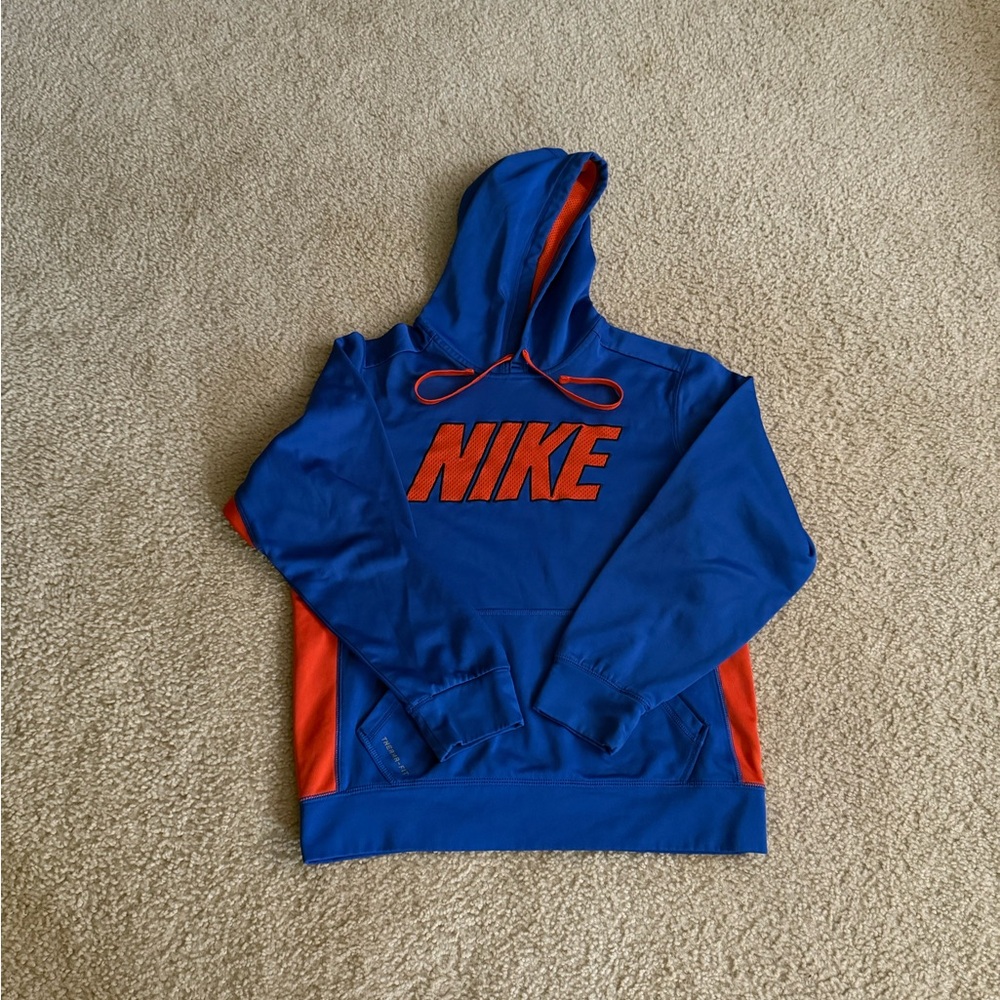 Nike Blue and Orange Hoodie